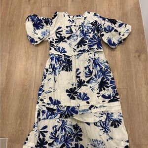 Marie Oliver Blue and White Floral Kids Dress